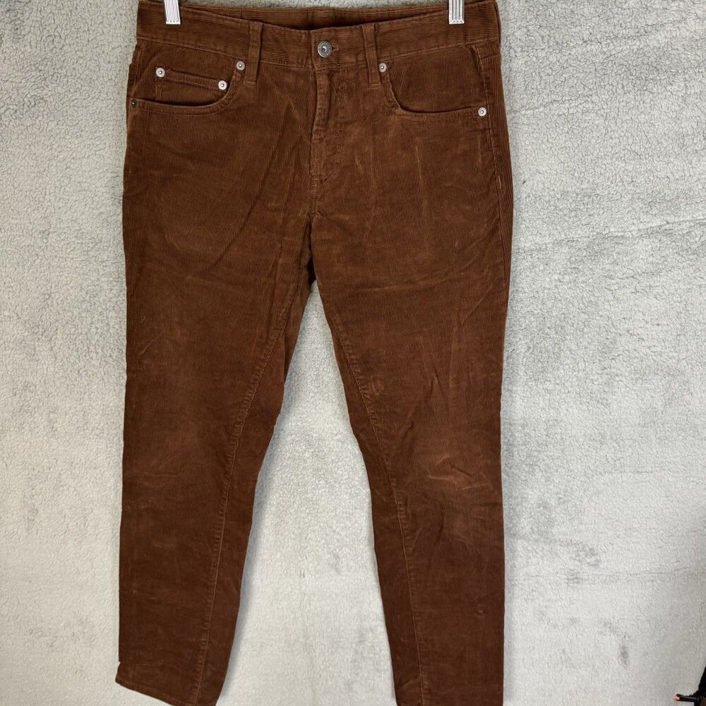 Bonobos Pants Mens 30x31 Brown Corduroy Tailored Fit Straight Leg Cotton Blend